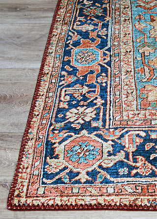 Couristan Pasha Heriz Ruby Area Rug Corner Image