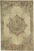 Capel Cedar Creek-Kirman 4832 Buff Area Rug Rectangle/Vertical Stripe Rectangle