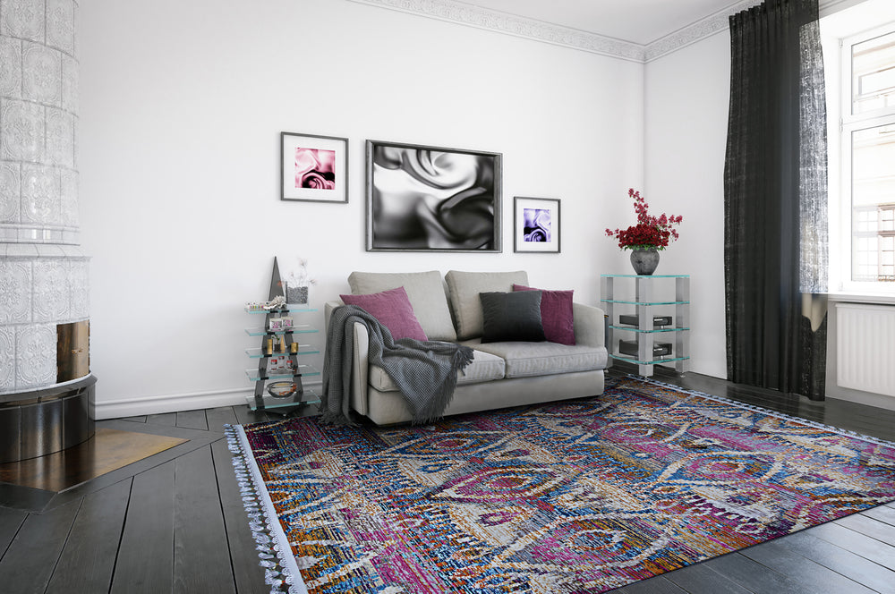 Couristan Evolution Ilmok Zircon Area Rug Lifestyle Image Feature