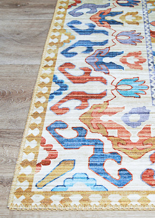 Couristan Pasha Tribal Ivory Area Rug Corner Image