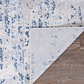 Couristan Calinda Kingsbury Steel Blue/Ivory Area Rug Main