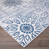 Couristan Calinda Summer Bliss Steel Blue/Ivory Area Rug Close Up Image