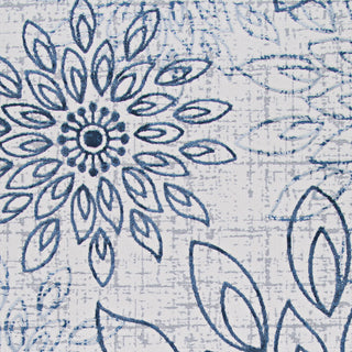 Couristan Calinda Summer Bliss Steel Blue/Ivory Area Rug Pile Image