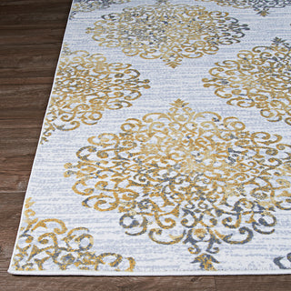 Couristan Calinda Montebello Gold/Silver/Ivry Area Rug Corner Image