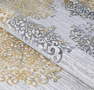 Couristan Calinda Montebello Gold/Silver/Ivry Area Rug Detail Image