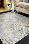 Couristan Calinda Marlowe Gold/Silver/Ivry Area Rug Lifestyle Image Feature