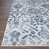 Couristan Calinda Marlowe Steel Blue/Ivory Area Rug Corner Image
