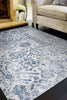 Couristan Calinda Marlowe Steel Blue/Ivory Area Rug Lifestyle Image Feature