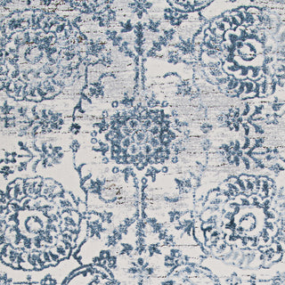 Couristan Calinda Marlowe Steel Blue/Ivory Area Rug Pile Image