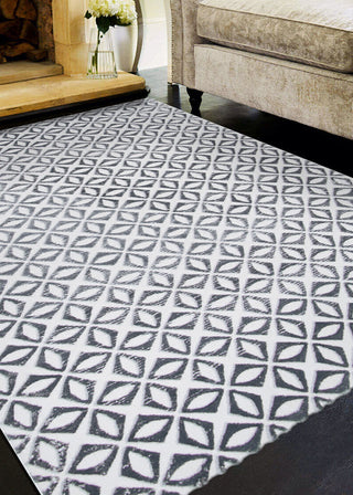 Couristan Calinda Corolla Chrome Area Rug Lifestyle Image Feature