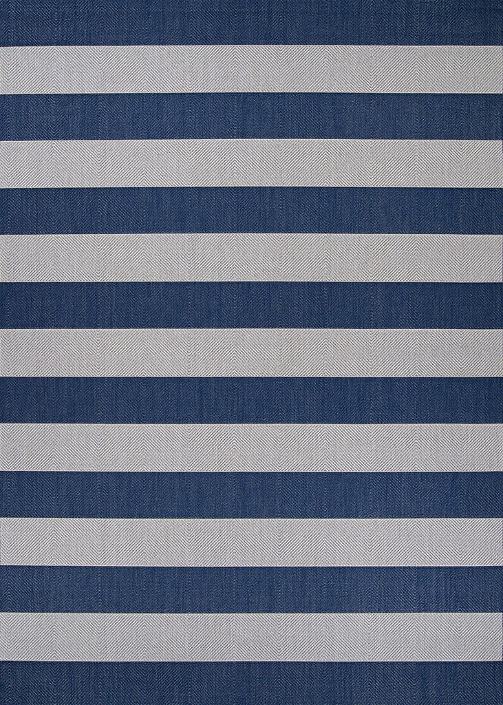 Couristan Afuera Yacht Club Midnight Blue/Ivory Area Rug main image