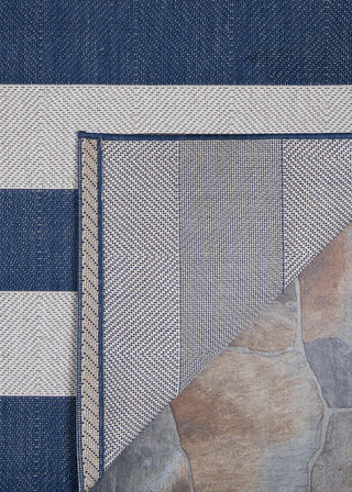 Couristan Afuera Yacht Club Midnight Blue/Ivory Area Rug Main