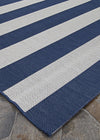 Couristan Afuera Yacht Club Midnight Blue/Ivory Area Rug Close Up Image