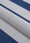 Couristan Afuera Yacht Club Midnight Blue/Ivory Area Rug Detail Image