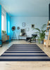 Couristan Afuera Yacht Club Midnight Blue/Ivory Area Rug Lifestyle Image Feature