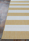 Couristan Afuera Yacht Club Butterscotch/Ivory Area Rug Corner Image