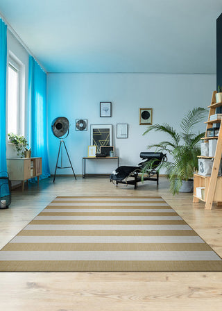 Couristan Afuera Yacht Club Butterscotch/Ivory Area Rug Lifestyle Image Feature