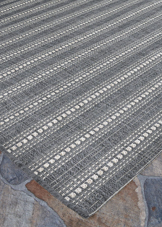 Couristan Afuera Beachcomber Anthracite/Sand Area Rug Close Up Image