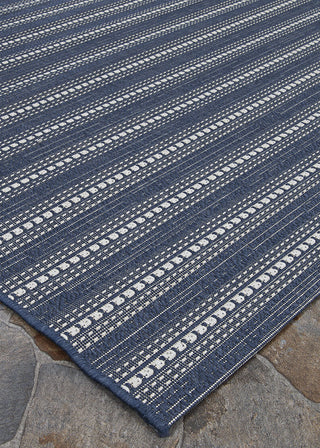 Couristan Afuera Beachcomber Marine/Shell Area Rug Close Up Image