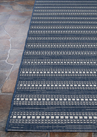 Couristan Afuera Beachcomber Marine/Shell Area Rug Corner Image