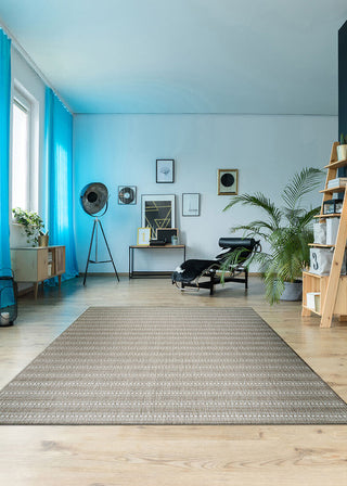 Couristan Afuera Beachcomber Mink/Shell Area Rug Lifestyle Image Feature