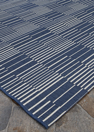 Couristan Afuera Regatta Marine/Shell Area Rug Close Up Image