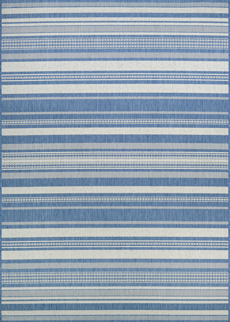Couristan Recife Gazebo Stripe Champ/Blue Area Rug main image