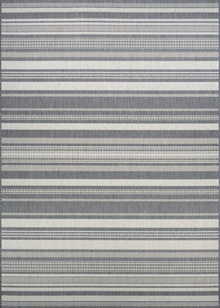 Couristan Recife Gazebo Stripe Champ/Grey Area Rug main image