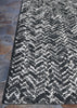Couristan Afuera Harringbone Path Onyx/Shell Area Rug Corner Image