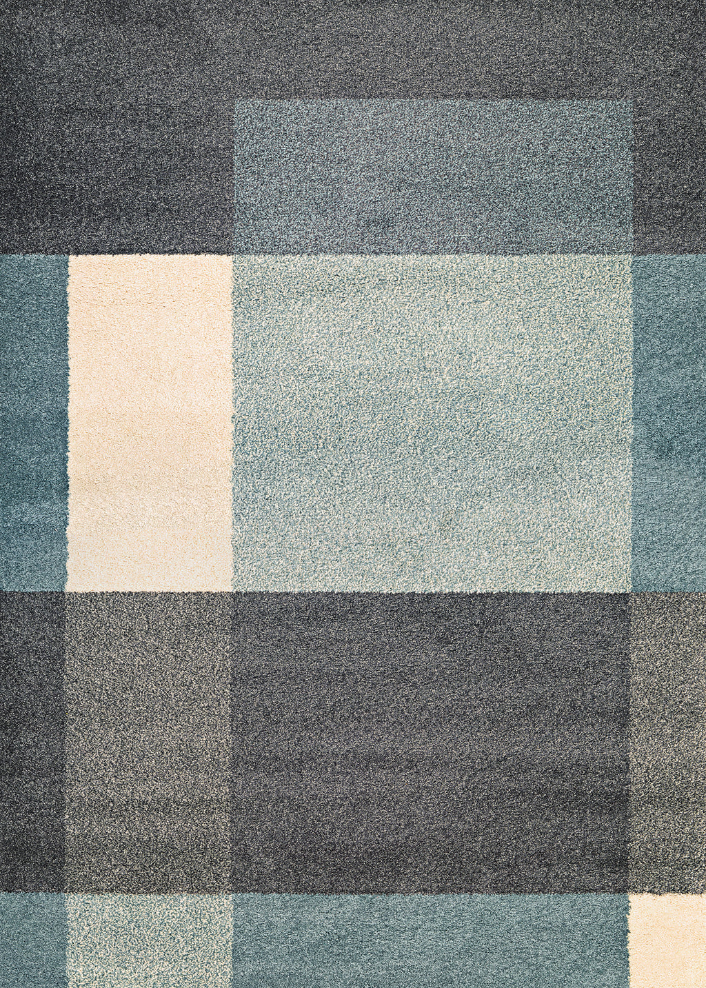Couristan Moonwalk Fortress Charcoal/Teal/Ivory Area Rug