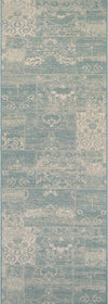 Couristan Afuera Country Cottage Sea Mist/Ivory Area Rug Runner Image