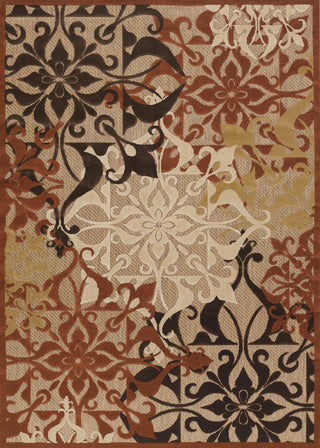 Couristan Urbane Gatesby Tan/Terra Cotta Area Rug