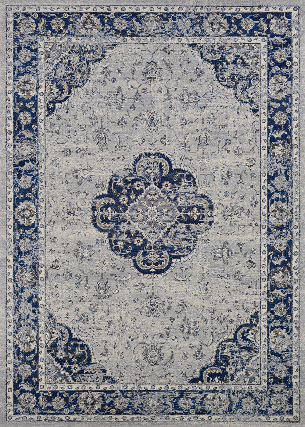 Couristan Sultan Treasures Clover Medallion Indigo Area Rug