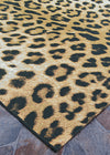 Couristan Dolce Amur Leopard New Gold Area Rug Close Up Image
