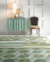 Capel Intrique Medallion 6053 Green 240 Area Rug Alternate View Feature
