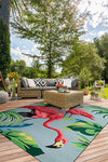 Couristan Covington Flamingos Multi Area Rug Lifestyle Image Feature