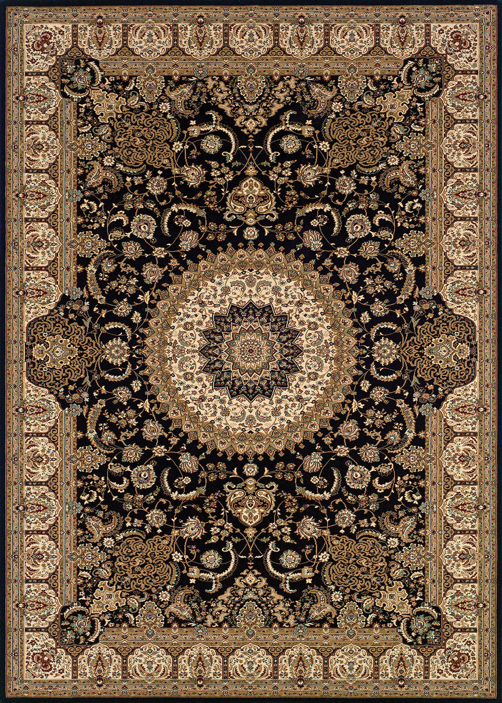 Couristan Himalaya Sarouk Ebony Area Rug