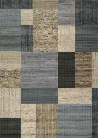 Couristan Everest Geometrics Tan/Teal Area Rug