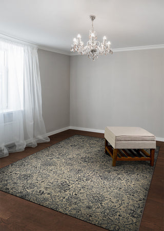 Couristan Easton Winslet Beige/Black Area Rug Lifestyle Image Feature