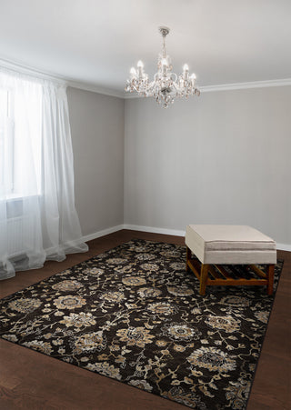 Couristan Easton Adaline Expresso/Cream Area Rug Lifestyle Image Feature