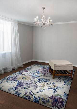 Couristan Easton Floral Chic Bone/Multi Area Rug Lifestyle Image Feature