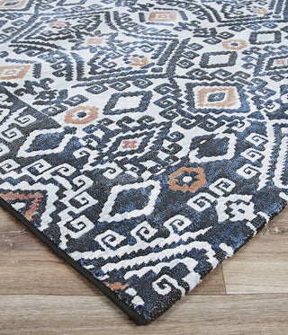Couristan Everest Bohemia Denim Ivory Area Rug Close Up Image