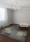 Couristan Easton Abstract Mural Antique Cream Area Rug Lifestyle Image Feature