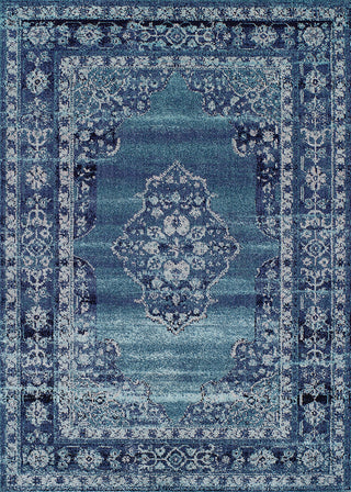 Couristan Vintage Center Medallion Robin's Egg/Aqua Area Rug main image