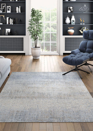 Couristan Couture Aquarelle Pewter-mode Beige Area Rug Lifestyle Image Feature