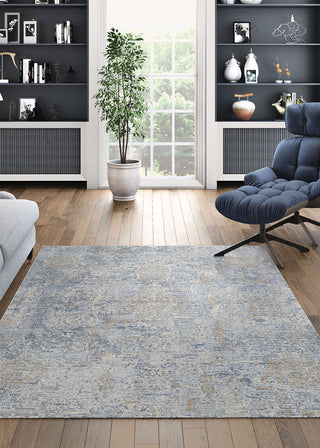 Couristan Couture Bordado Light Grey/Multi Area Rug Lifestyle Image Feature