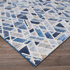 Couristan Easton City Bricks Graffiti Blue Area Rug Close Up Image