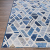 Couristan Easton City Bricks Graffiti Blue Area Rug Corner Image