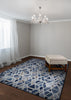 Couristan Easton City Bricks Graffiti Blue Area Rug Lifestyle Image Feature