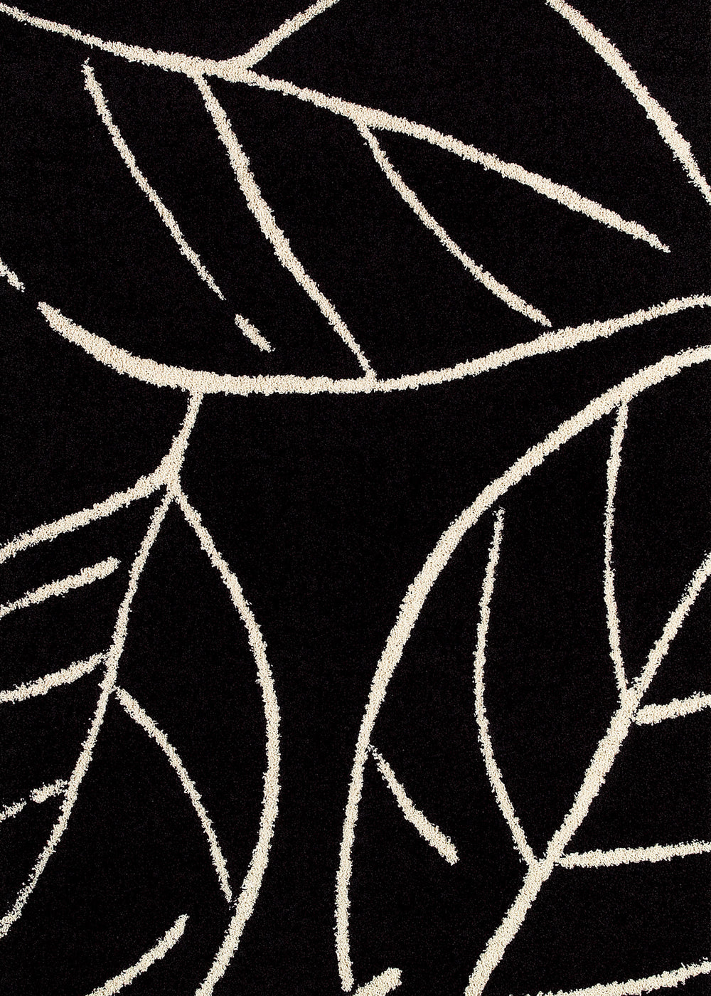 Couristan Moonwalk Laurel Leaf Black/White Area Rug
